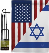 Breeze Decor American Israeli Bandera de Jewish Decorations Made In USA 