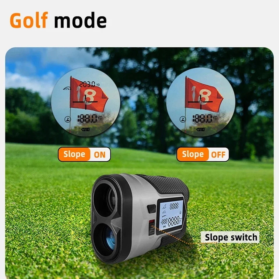 6x Laser Rangefinder Telescope New Golf Finder Range Good Tour Slope Hunting - Image 2 of 4