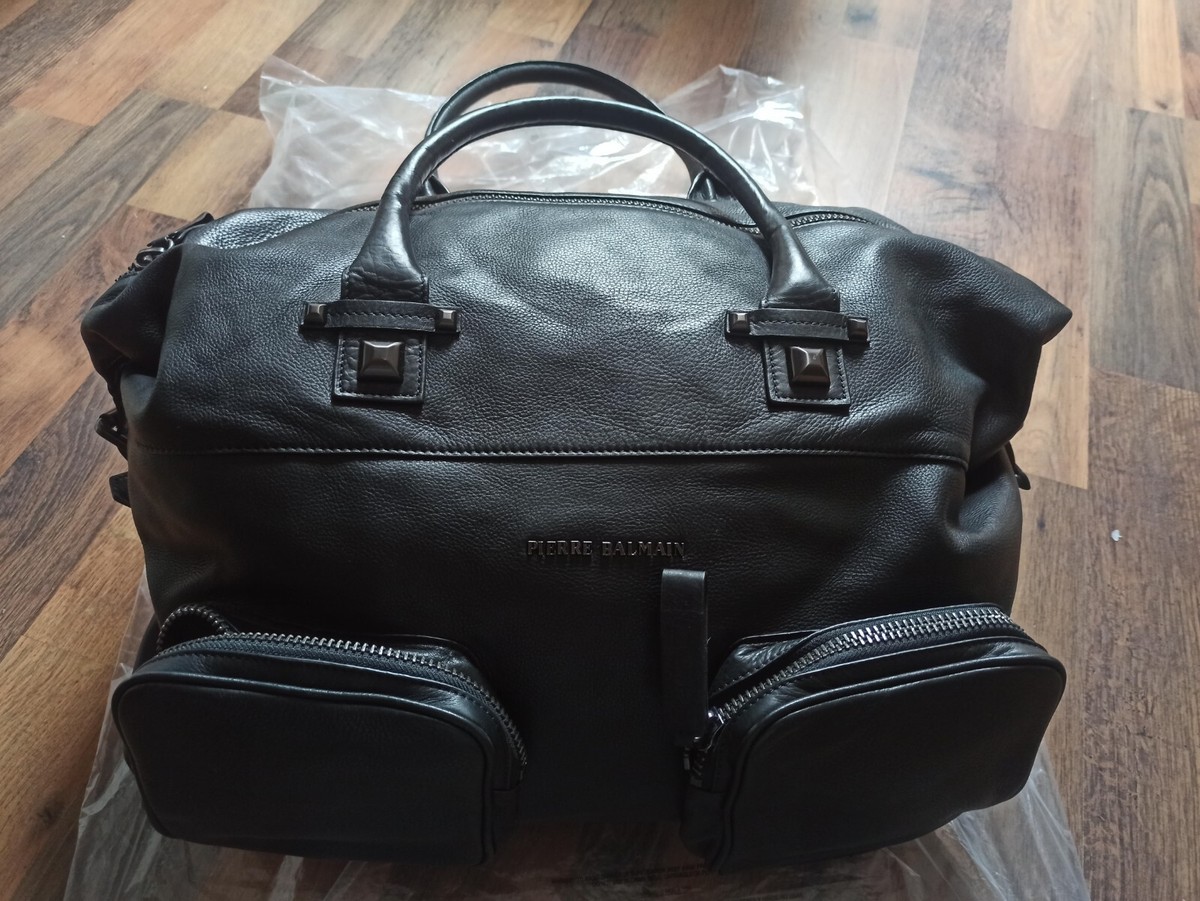 PIERRE BALMAIN Leather Weekend Duffle Bag | eBay