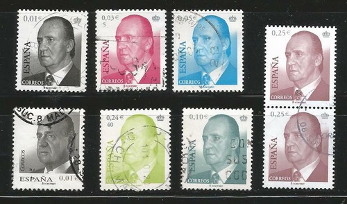 (L125) ESPAÑA – BASICA JUAN CARLOS EN EUROS- 8 SELLOS