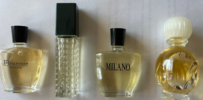 PERFUMES: Fleuresse NY .33 , Milano .33, Clea .50 France, True Essence.25 NY