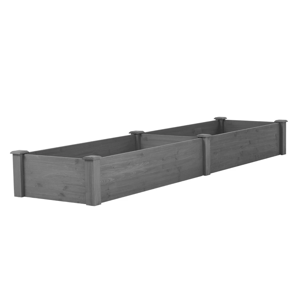 Raised Over Ground Garden Bed 96x28x10" Outdoor Planter Box Tool-Free Assembly - Image 3 of 4