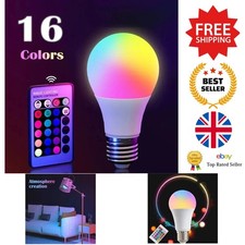LED Bulb - Multicolor RGB Light E27 Dimmable with 24 Key Remote Control
