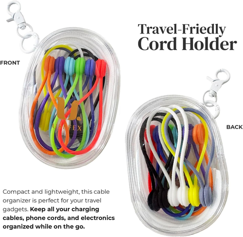 Magnetic Cable Management Organizer | 12 Pack Reusable Cable Ties & Cord Holder - Afbeelding 4 van 12