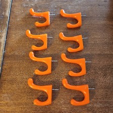 Set Of 8 Small Vintage MCM Plastic Wall Hooks...