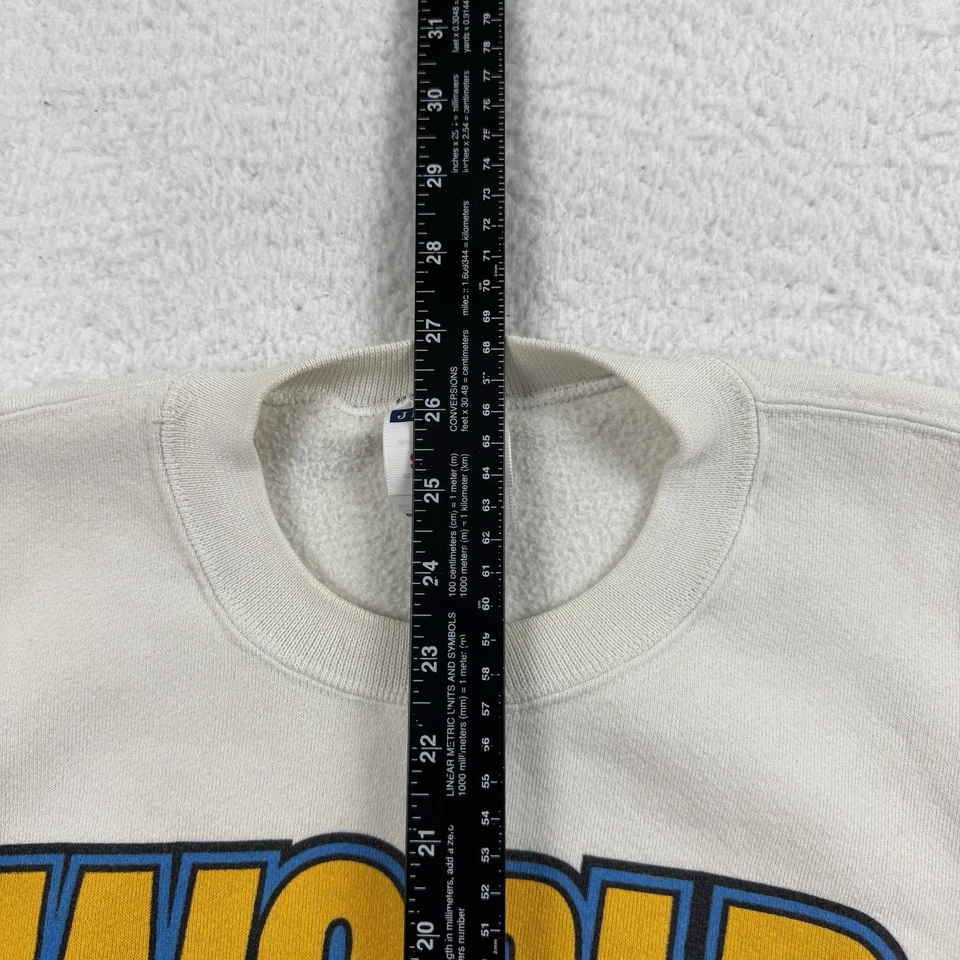 Suéter masculino vintage World Series B 2XL branco beisebol esportes impressão gráfica - Imagem 4 de 4