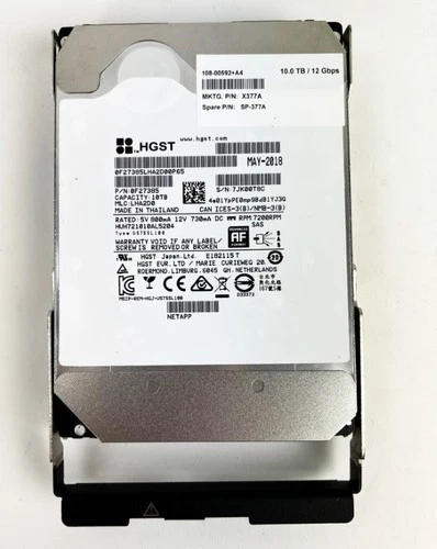 Netapp X377A 10TB 3.5" W/TRAY vt