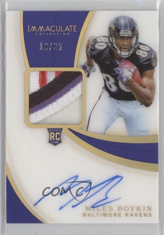2019 Panini Immaculate Gold 10/25 Miles Boykin #134 RPA Rookie Patch Auto RC 7l6