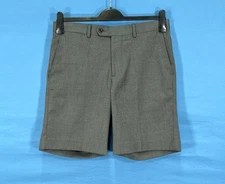 CREMIEUX Gray MID-WEIGHT TWILL Flat Front 4-POCKETS Preppy Golf CHINO SHORTS 32