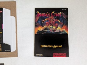 Super NES - Demon's Crest Cartridge & Packaging + Bonus Reproduction Replica Box