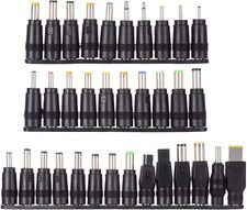 Outtag Universal 34pcs DC Connectors Plug Kit, 5.5mm 2.1mm Female Base black