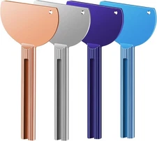 4PCS Toothpaste Squeezer,Tube Squeezer, Metal Tube Presser 4 Color 