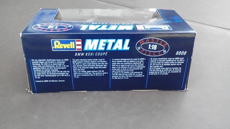 Revell Metal 1/18 BMW 850i Master Piece - Image 3 of 4
