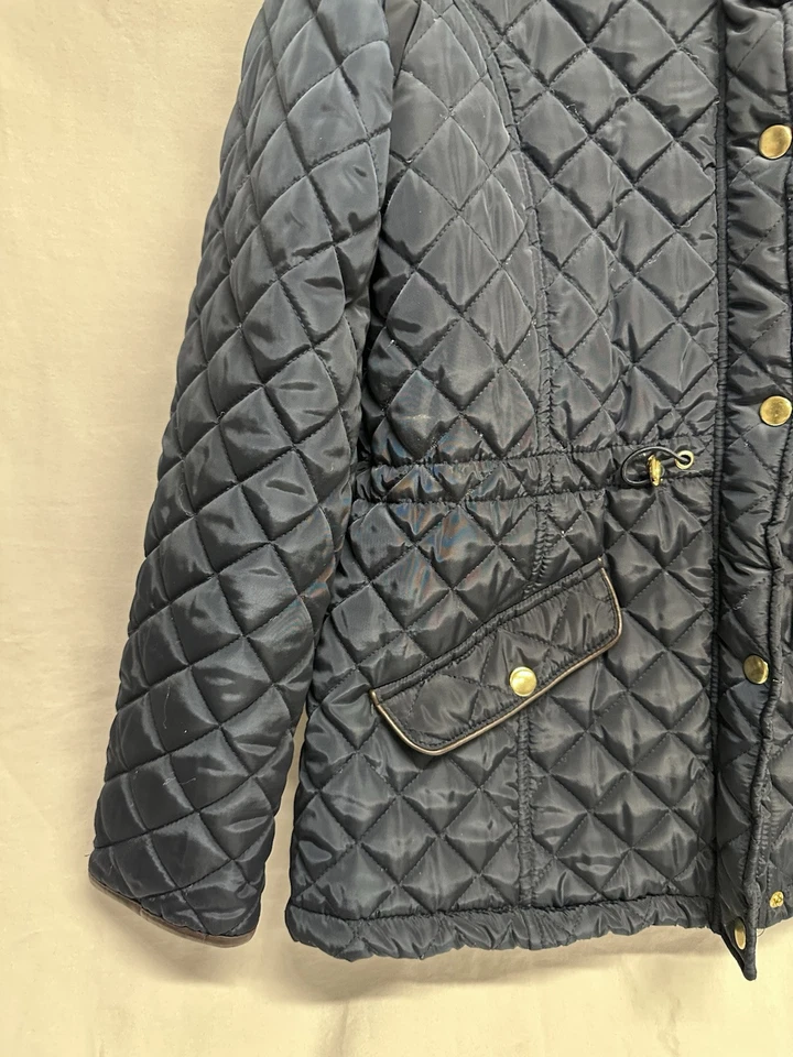 Jason Maxwell Jacket Womens Sz Large Blue Quilted Lined Puffer Coat - Image 4 of 4