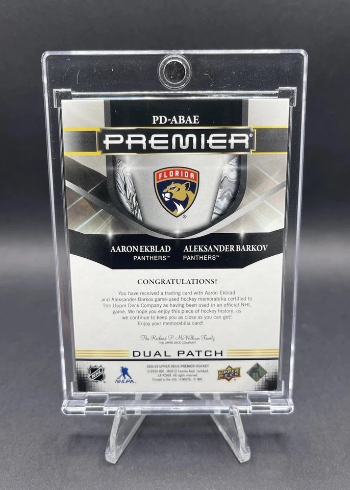 2022-23 Premier Jersey Relics Dual Patch - Aleksander Barkov & Aaron Ekblad /15 - Image 2 of 2