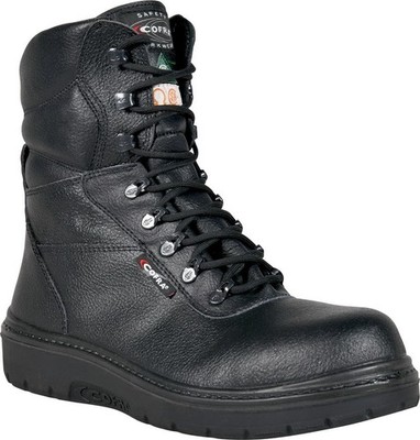 COFRA 26720-CM0 8''Black Leather/Composite Toe/Apt Plate Work Boots, Size 9W