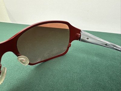 Y2K Oakley Behave Sunglasses  05-316  62- 17 vintage Oakley Sunglasses Behave #05-316 Red Frames Only Condition  main image 4