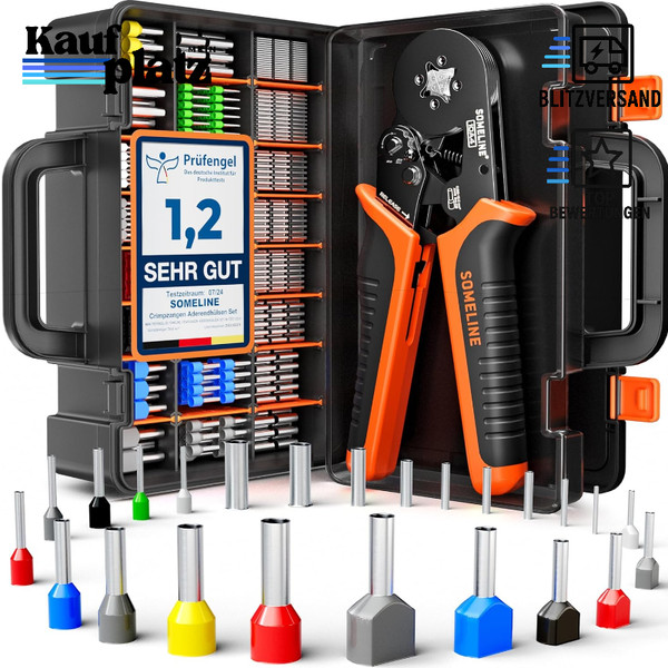 Crimpzange AderendhüLsen Set 24 Arten 0,25-10Mm² Selbsteinstellend Presszange-image