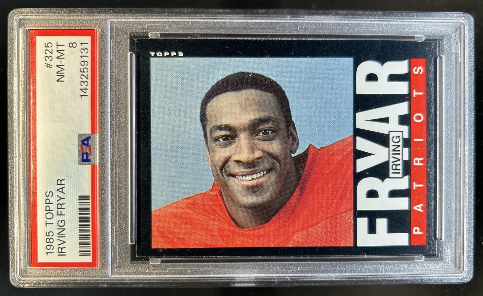1985 Topps Irving Fryar Rookie RC #325 Patriots PSA 8