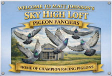 Pigeon Loft Personalised Sign Your Name & Loft Name Racing Pigeon`