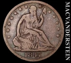 1847-O Seated Liberty Half Dollar - Scarce  Fine  Semi-key  Better Date  #L5105