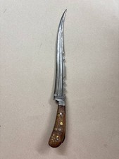 Dagger Sword Khanjar Brass Machete Dirk Wood Damascus Rare Collectible Display
