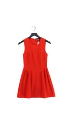 MinkPink Women's Midi Dress XS Red Polyester with Spandex A-Line