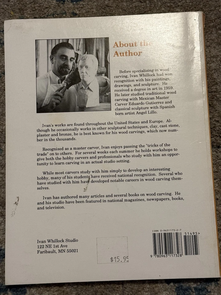 CARVING THE HEAD IN WOOD By Ivan Whillock *Good  Condition* - Image 2 of 4