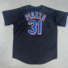 VTG Majestic New York Mets Mike Piazza Alternate Jersey Men Sz XL Black #31 MLB