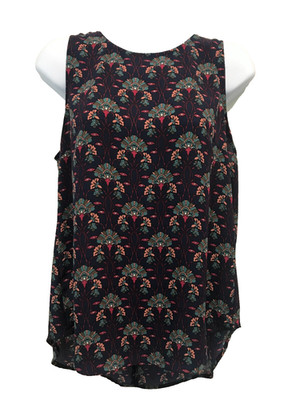 DANIEL RAINN WOMENS SLEEVELESS BLOUSE SIZE MEDIUM PETITE MULTI-COLORED