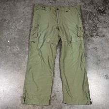 Boy Scouts Cargo Pants Mens Large Green Convertible Baggy Flaws Outdoors Preowne