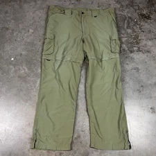 Boy Scouts Cargo Pants Mens Large Green Convertible Baggy Flaws Outdoors Preowne