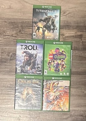Microsoft Xbox One Action/Adventure Game Lot: Titanfall 2, Troll, Deus Ex, Drag 