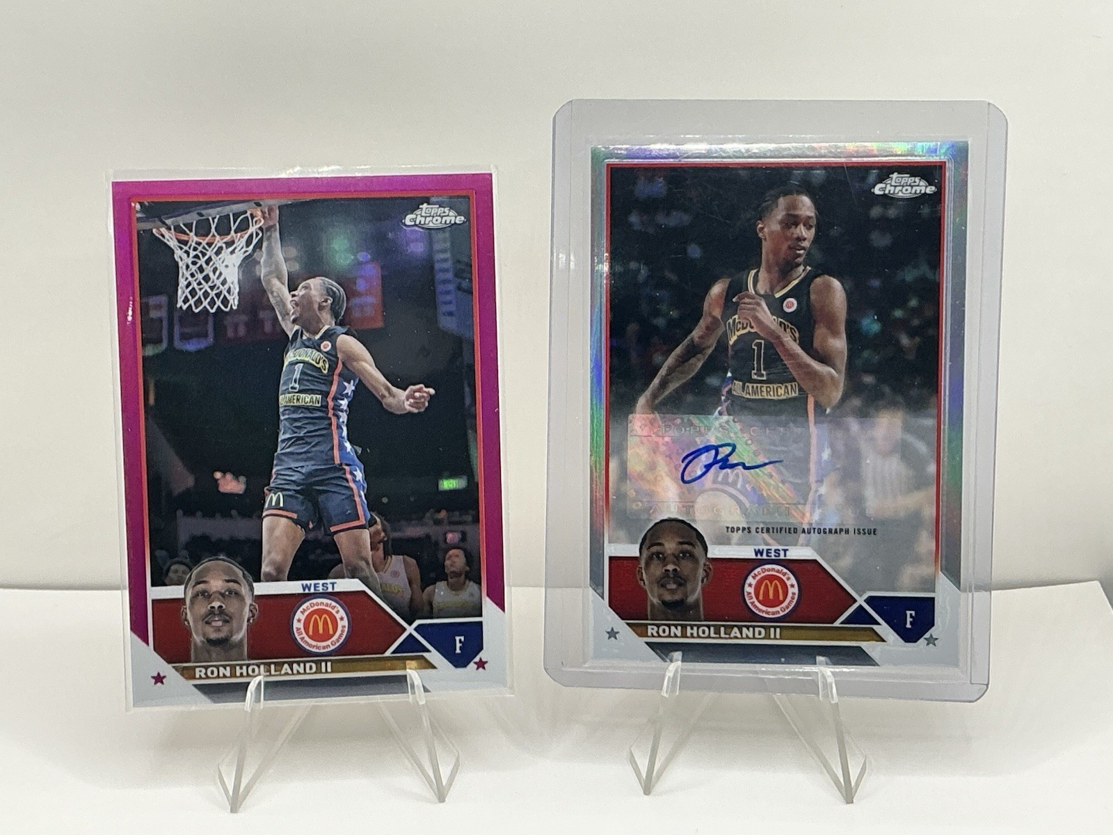 Ron Holland II 2023 Topps Chrome McDonald’s Autograph And Refractor /150