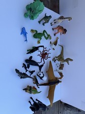 Lot of Plastic Small Animals Dinosaurs Some Vintage Ones As Well