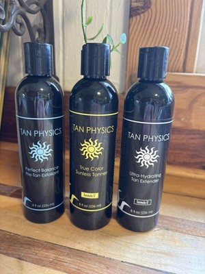 Tan Physics 3 Combo Pre-Tan Exfoliant, Extender, and True Color Sunless Tanner