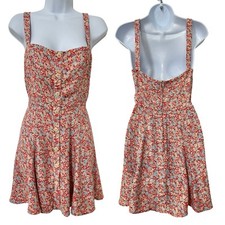 Reformation Jessa Micro Floral Mini Dress Size 2 Pink Dulce Sweetheart Coquette