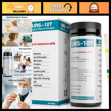 10-in-1 Urine Test Strips for UTI, Ketone  Full Panel Urinalysis - 100 Count