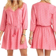 Vineyard Vines Pink Floral Bloussan Silk Blend Mini Dress Size 2
