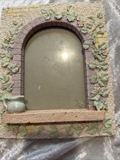 Picture Frame 5x7 3D Arch Window With Vines & Brick & Pitcher & Flowers French