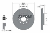 2X Textar 92091803 Bremsscheibe FüR Opel Vauxhall Chevrolet Holden