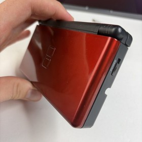 Nintendo DS Lite Red Black Handheld Console US Model w/ Charger Tested