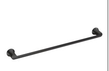 Image of Moen YB0224BL Doux 24-Inch Single Towel Bar Holder - Matte Black
