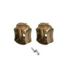 TAG Hardware One Pair Concave Wardrobe Metal End Supports with Installation scre