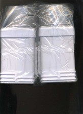 NEW Rain Gutter Downspout 2-Pack white PVC adapter 2" x 3" TO 4" DRAIN 586
