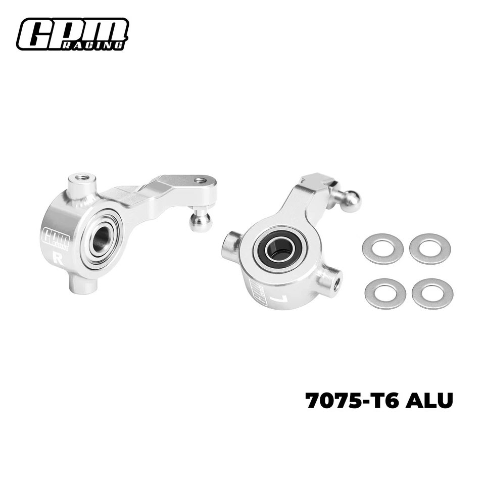 GPM 7075 Alloy Front Steering Blocks With Oversize Bearing For TAMIYA 1/10 DT-04 - Image 3 of 3
