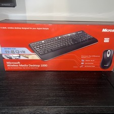 Microsoft Wireless Media Desktop 1000 Keyboard  Mouse ZHA-00001 Great Condition