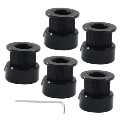 5 Pack GT2 Pulley 20 Teeth 8mm bore Fit 6mm Belt Width, GT2 8mm Bore Black