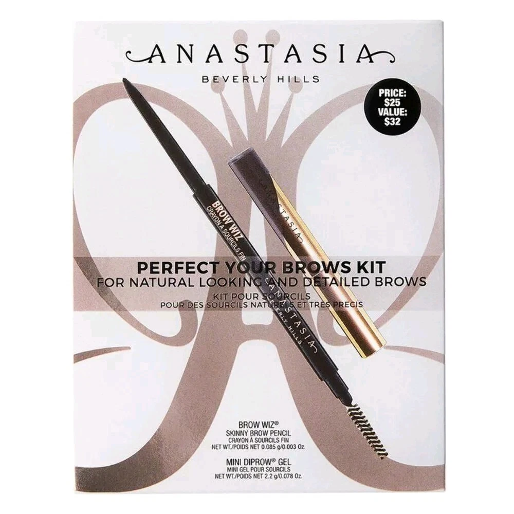 Anastasia Beverly Hills Perfect Your Brows Kit EBONY NEW IN BOX Value $32