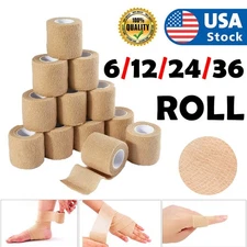 Self Adherent Wrap Adhesive Bandage Gauze Rolls Elastic First Aid Medical Tape